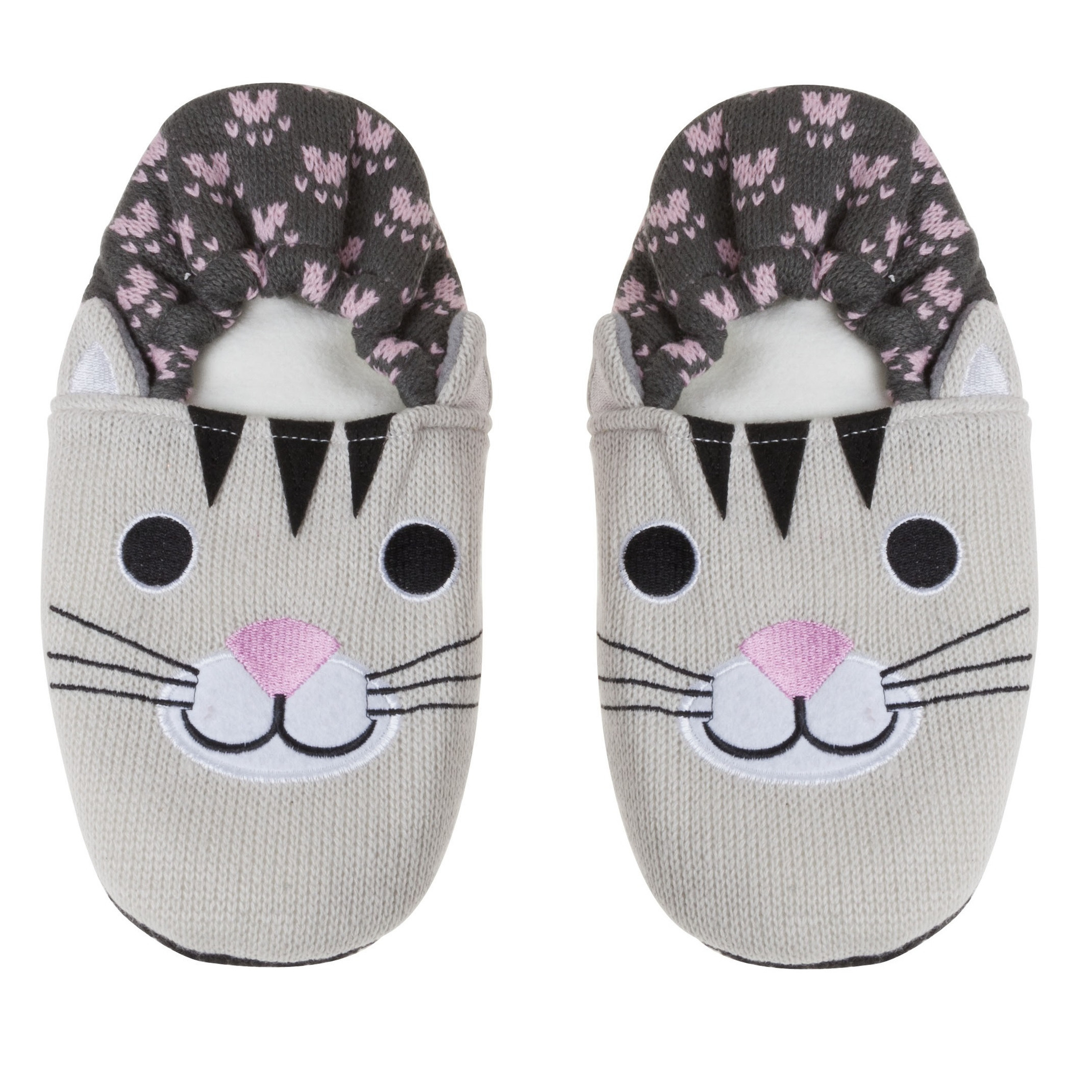 Pluche kersenpit warmte magnetron katten/poezen sloffen/pantoffels voor volwassenen 37/40 -