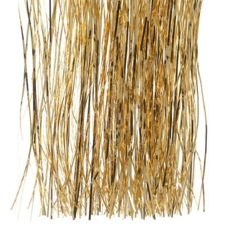 2x Kerstboom decoratie folie slierten goud 50 x 40 cm -