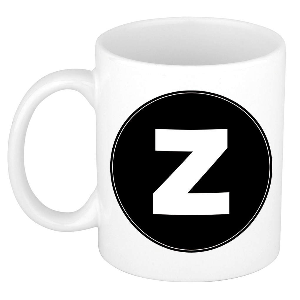 Mok / beker met de letter Z voor het maken van een naam / woord of team -