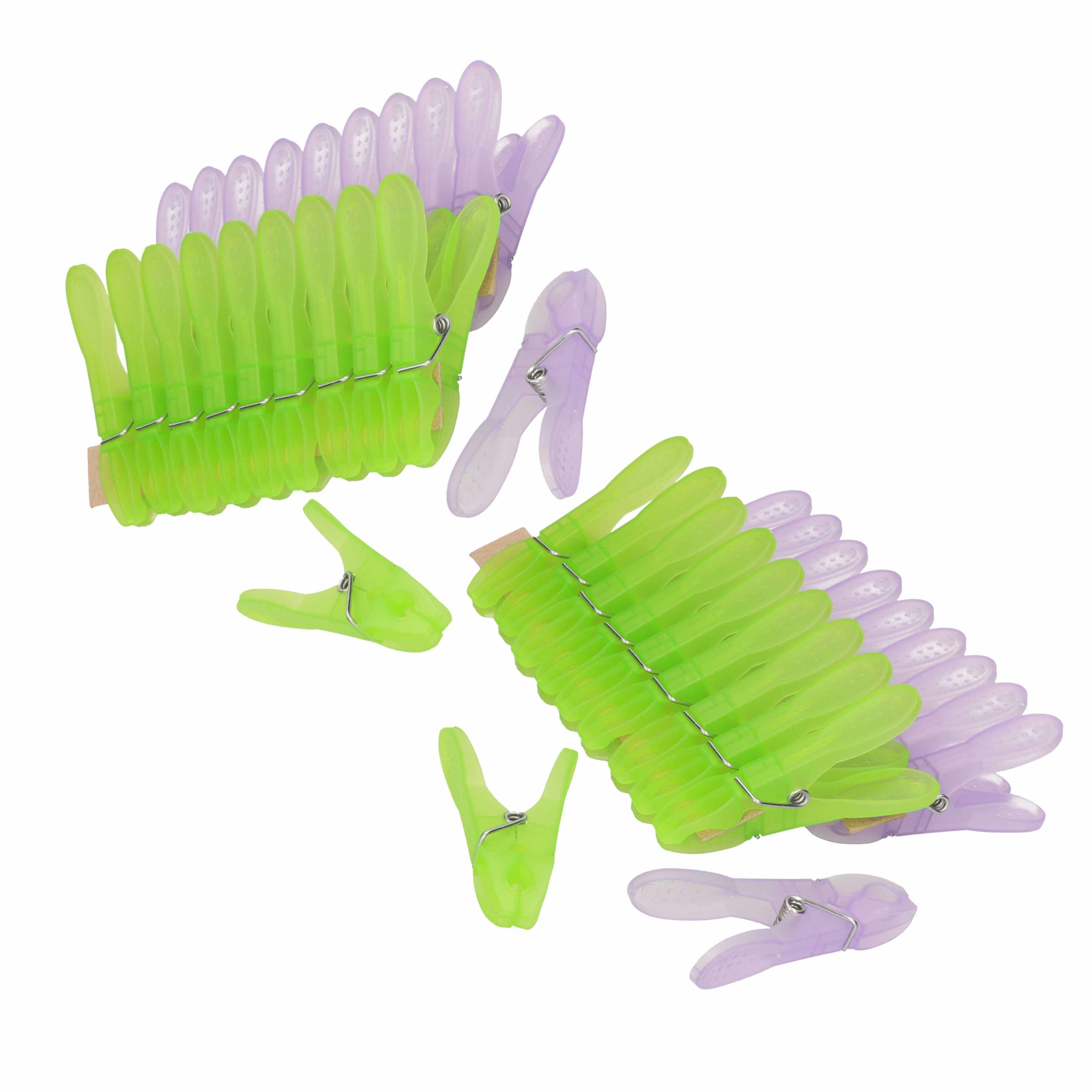 100x grote stevige wasknijpers in verschillende kleuren 8.5 cm -