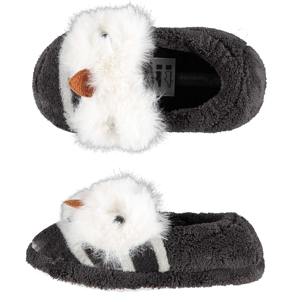 Grijze uilen ballerina pantoffels/sloffen voor meisjes 35-36 -