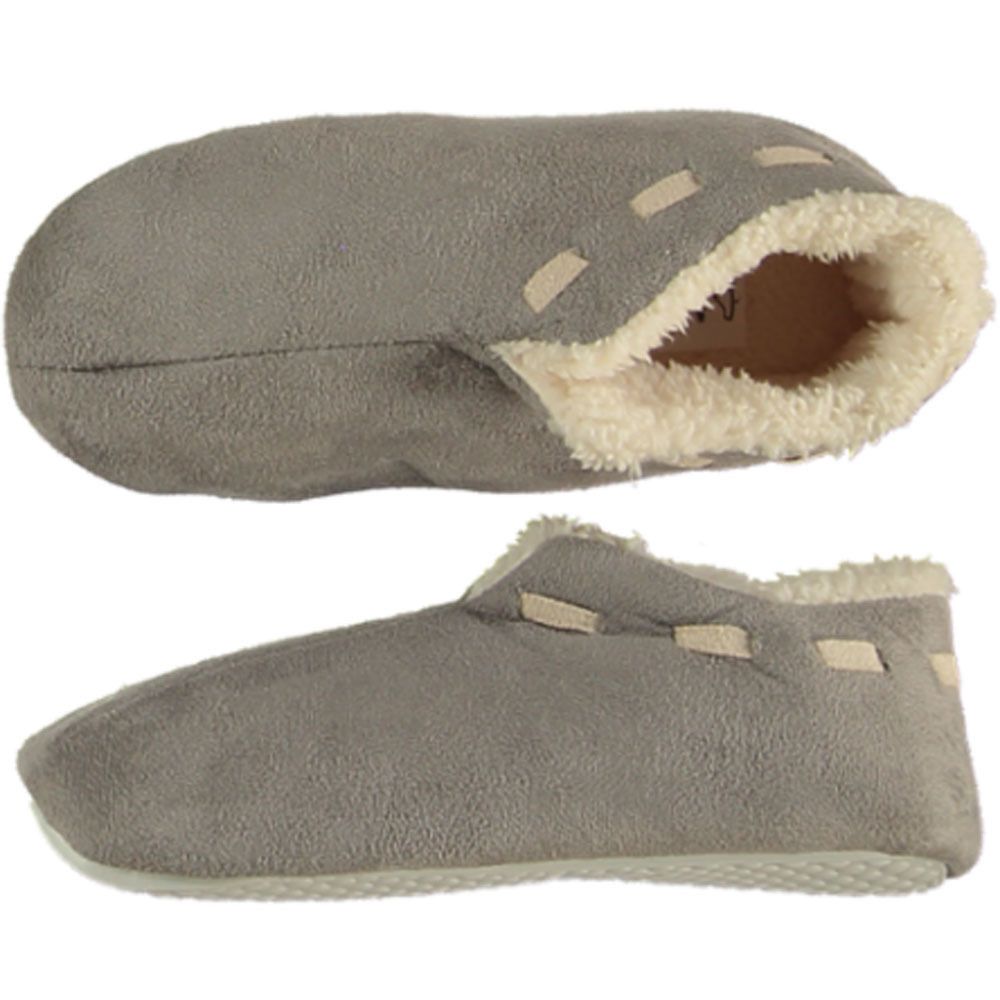 Grijze Spaanse pantoffels/sloffen voor jongens/meisjes 33-34 -
