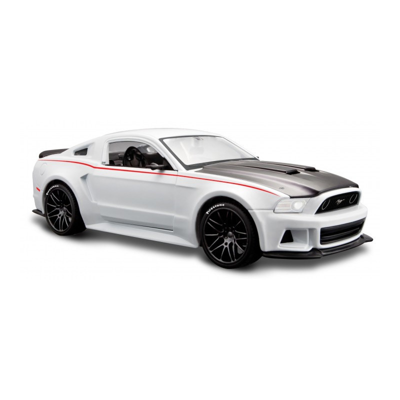 Modelauto Ford Mustang GT 2014 wit schaal 1:24/20 x 8 x 5 cm -