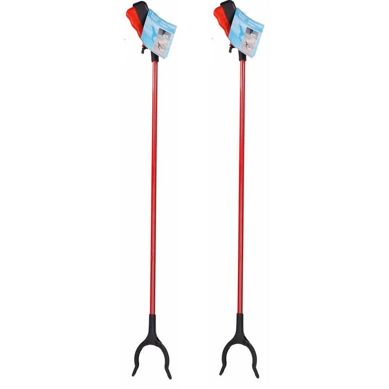 2x stuks rode afvalgrijpers 83 cm -