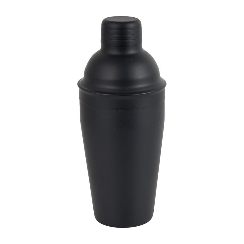 Cocktailshaker - zwart - 8,5x21 cm