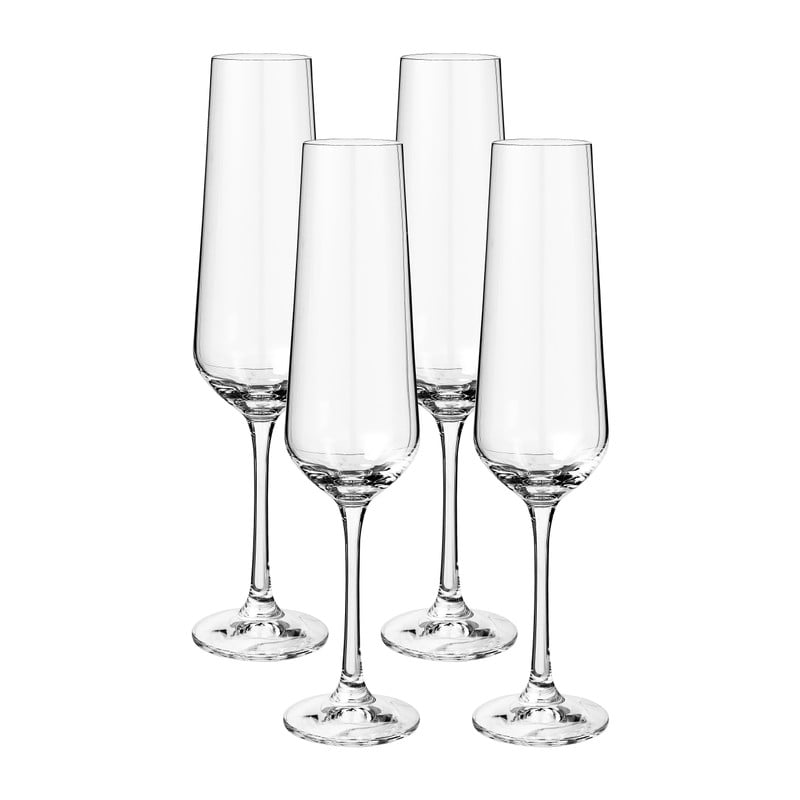 Champagne glazen kristal - 200 ml - set van 4