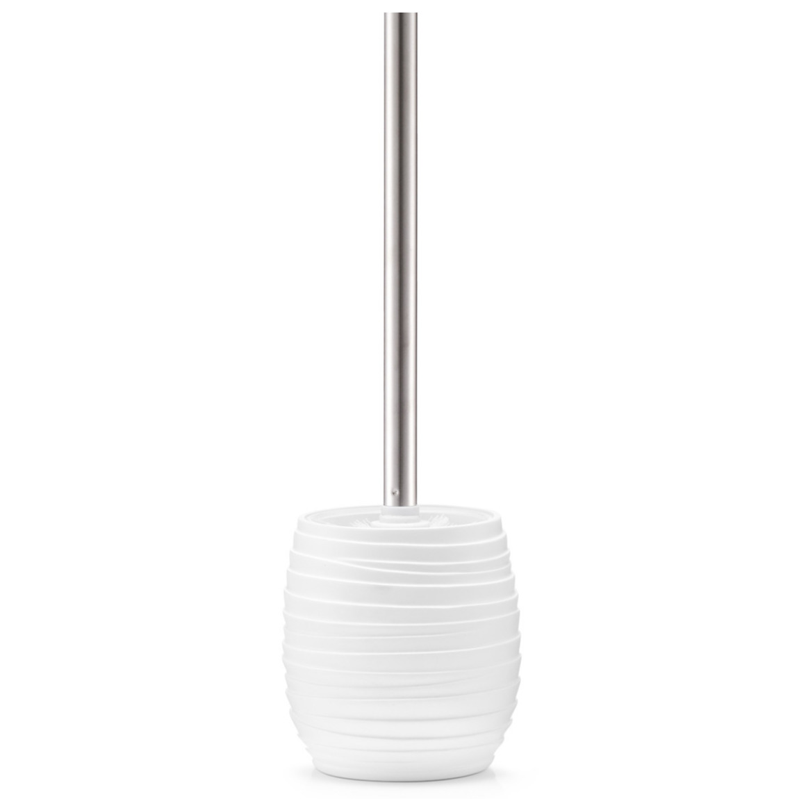 Toiletborstel met witte houder abstract polyresin 37,5 cm -