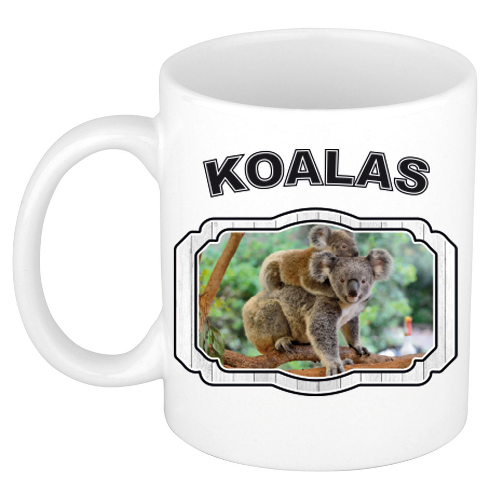 Dieren koala beker - koalas/ koalaberen mok wit 300 ml -