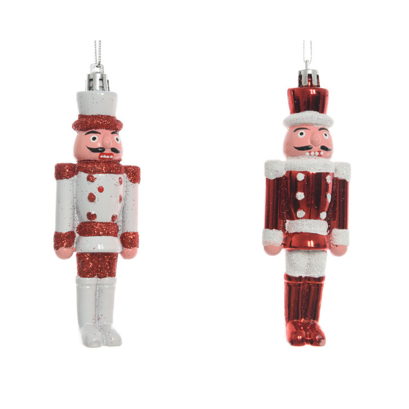 2x Kersthangers notenkrakers poppetjes/soldaten 12,5 cm -