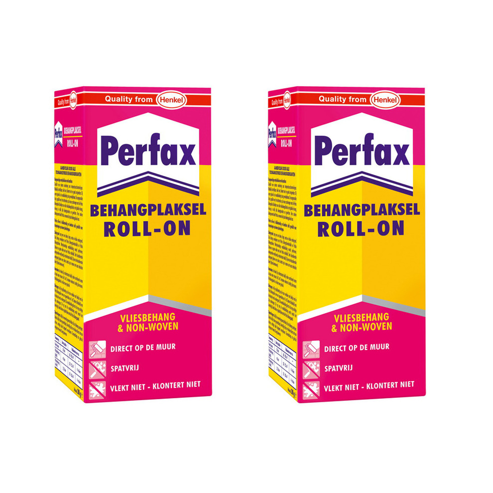 4x pakken Perfax roll-on behanglijm/behangplaksel 200 gram -