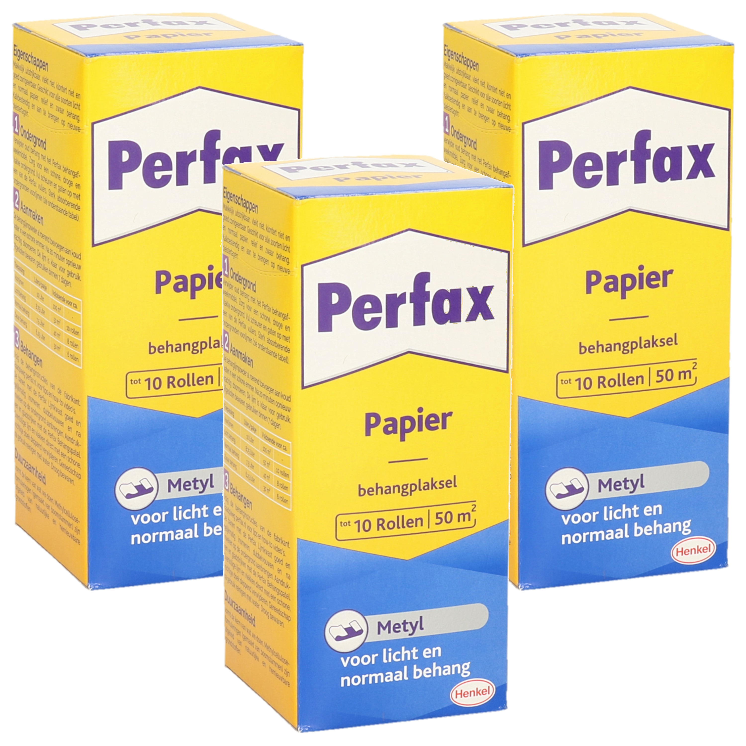 4x pakken Perfax metyl behanglijm/behangplaksel 125 gram -