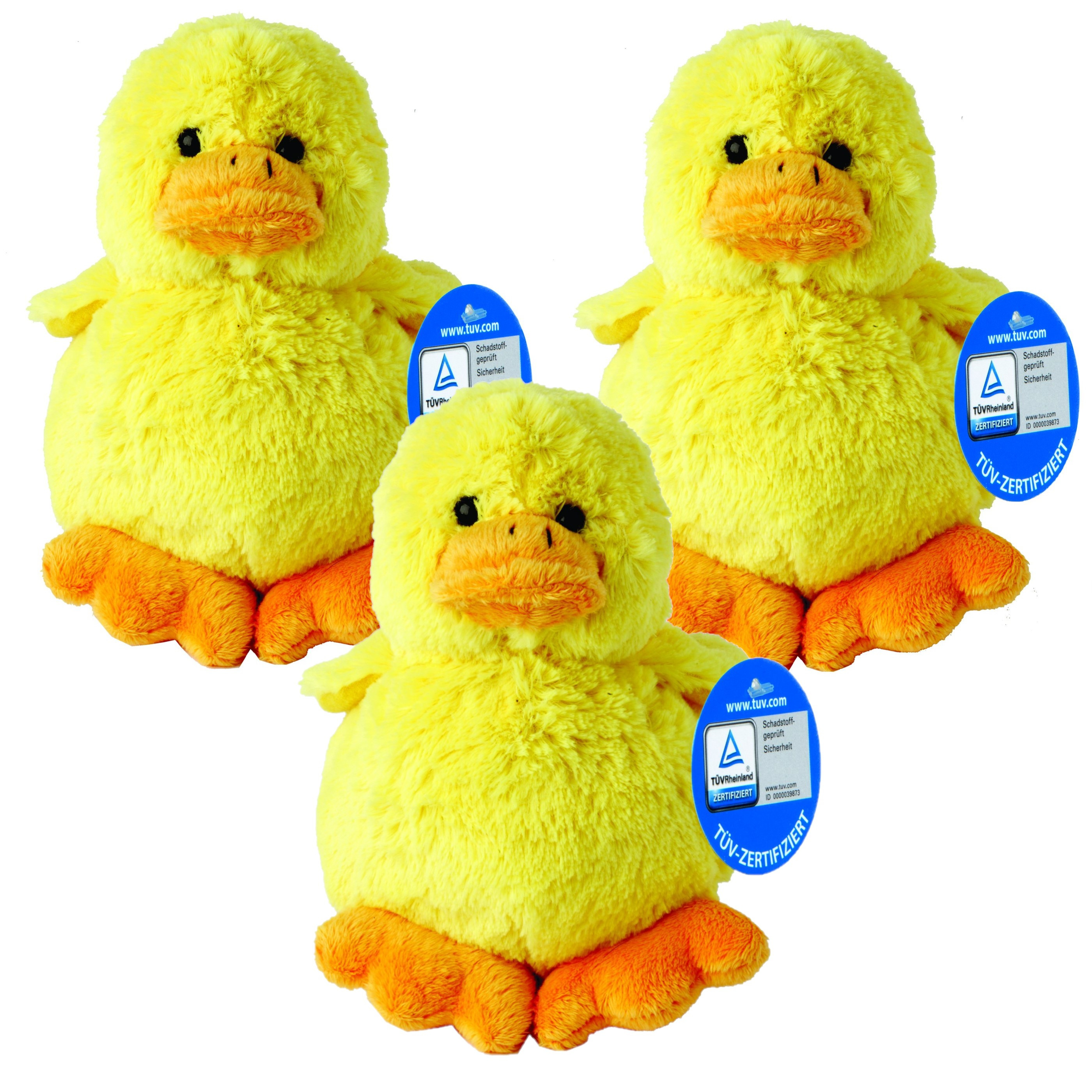 5x stuks pluche kuikentje knuffels 11 cm -