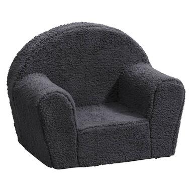 Kinderfauteuil Louise - stof - antraciet - Leen Bakker