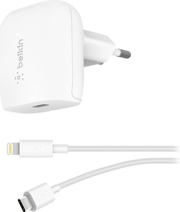 BOOST CHARGE Wall Charger - Netspanningsadapter - 20 Watt - Fast Charge, PD (USB-C) - wit