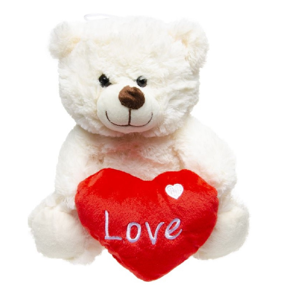 Pluche Love witte beer knuffel 23 cm speelgoed -