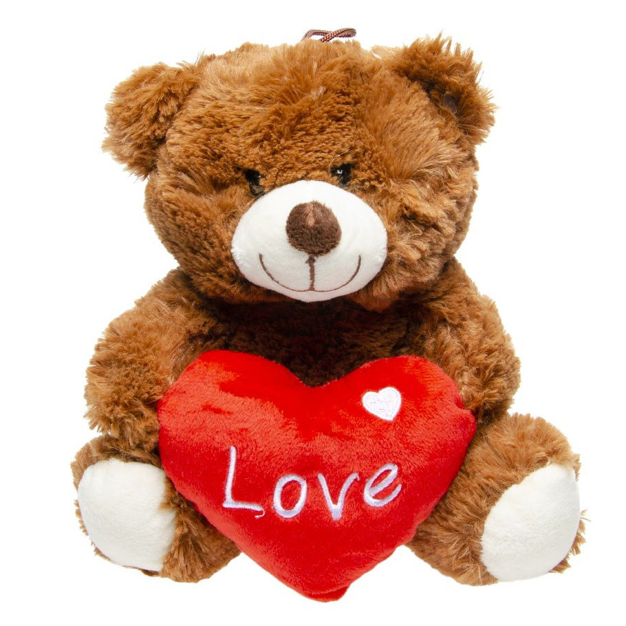 Pluche Love bruine beer knuffel 23 cm speelgoed -