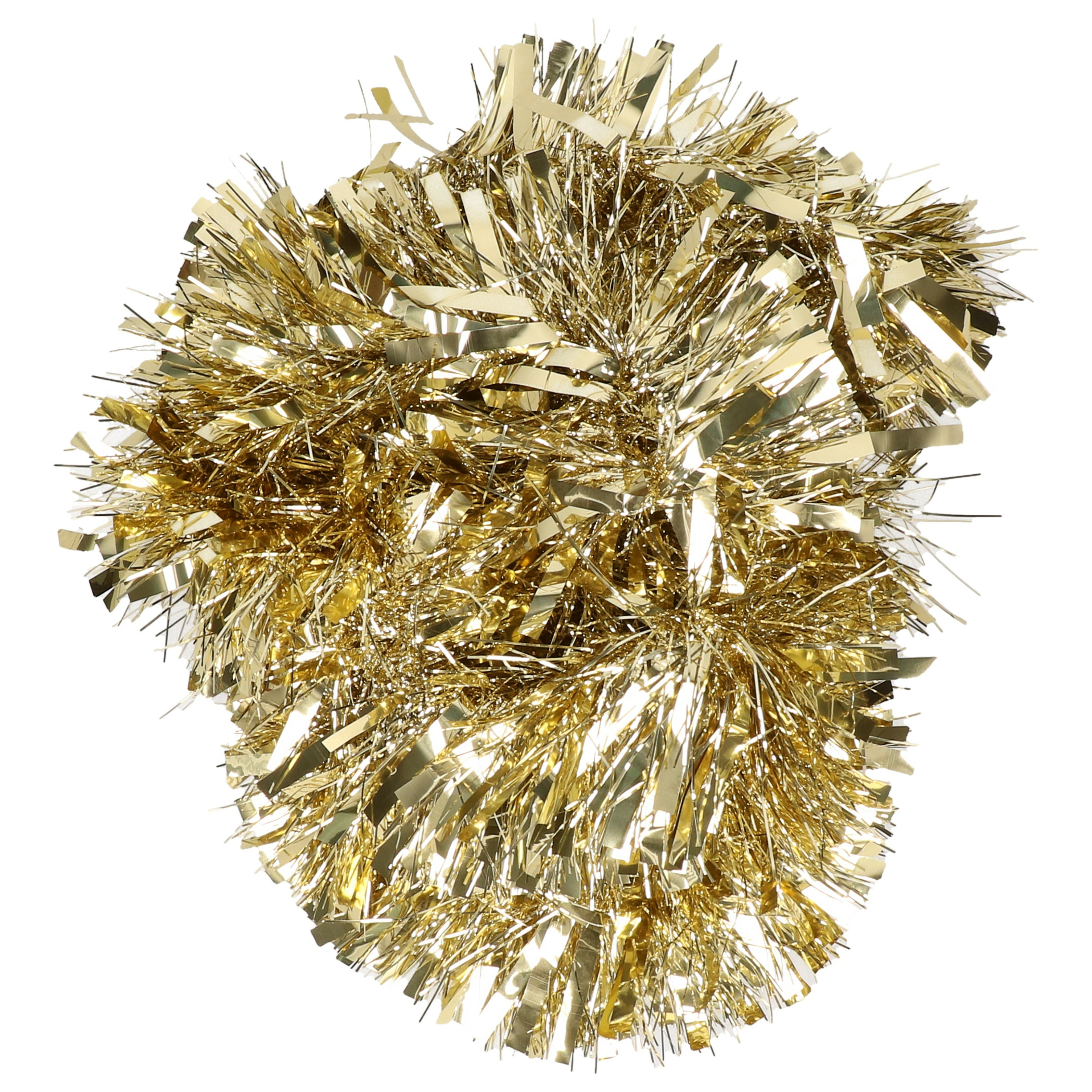 Kerstslinger - goud - 200 x 15 cm - lametta/folie - folieslinger - kerstboomslinger -
