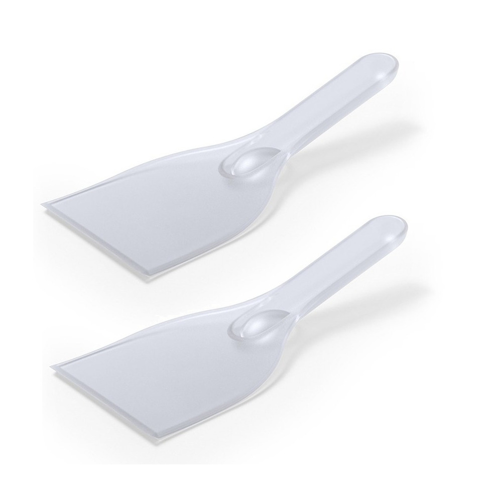 Voordelige ijskrabbers/ijsschrapers transparant - 2x - 21 cm - Auto winter accessoires -