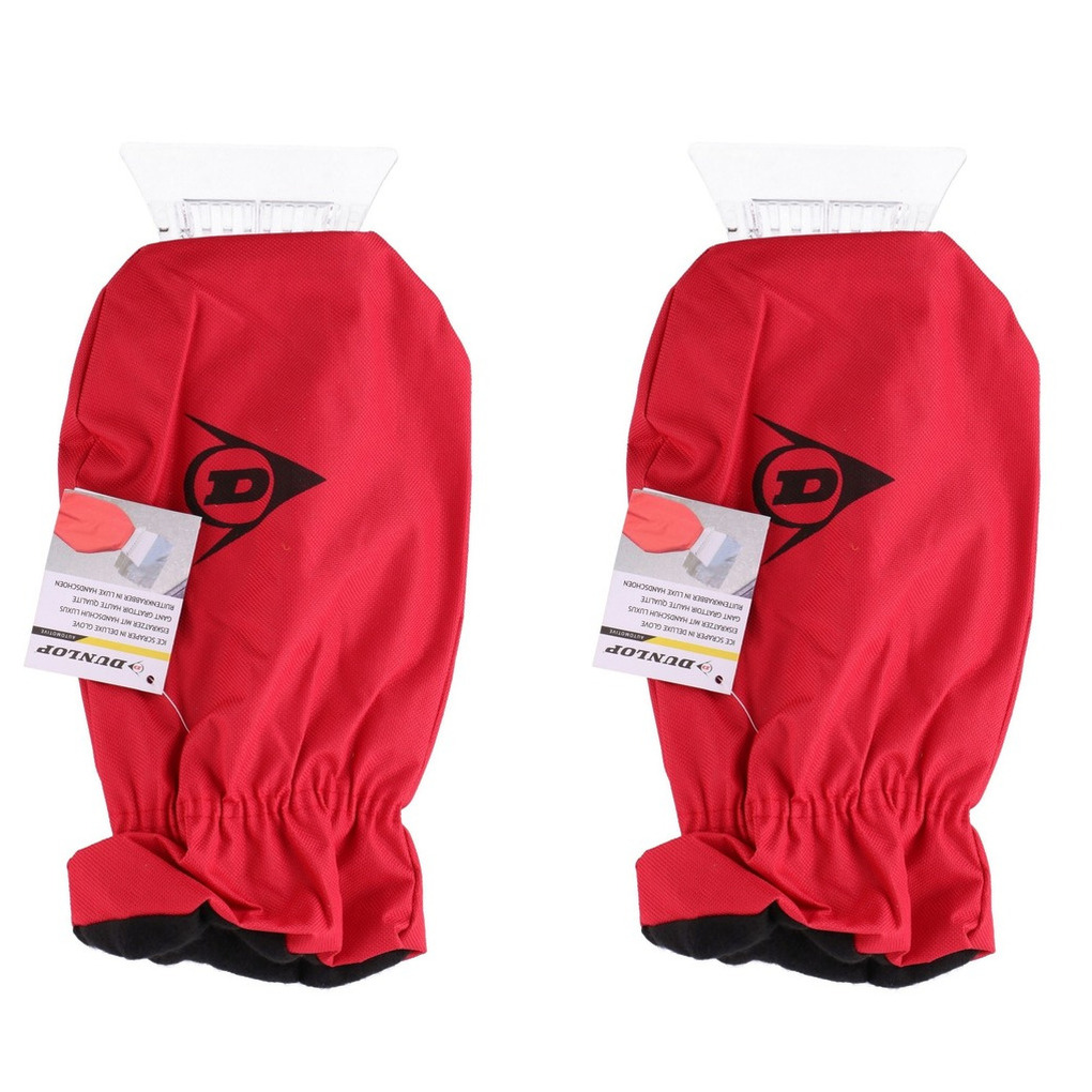 2x Ijskrabbers met warme handschoen rood 35 cm -