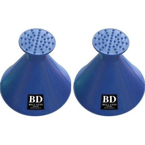 3x Ronde multifunctionele autoraam ijskrabber blauw -