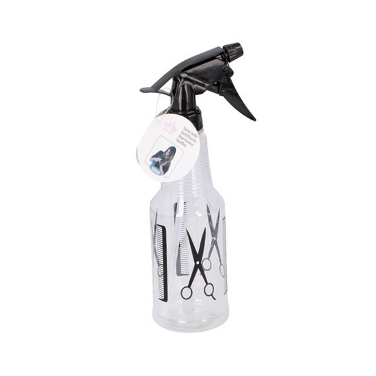 Waterverstuiver/spuitfles - 500 ml - zwart - Plantenspuiten - Kappersspuiten - kunststof -