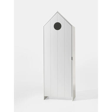 Vipack kledingkast Casimi 1 deurs - wit - 171,5x57,6x37 cm - Leen Bakker