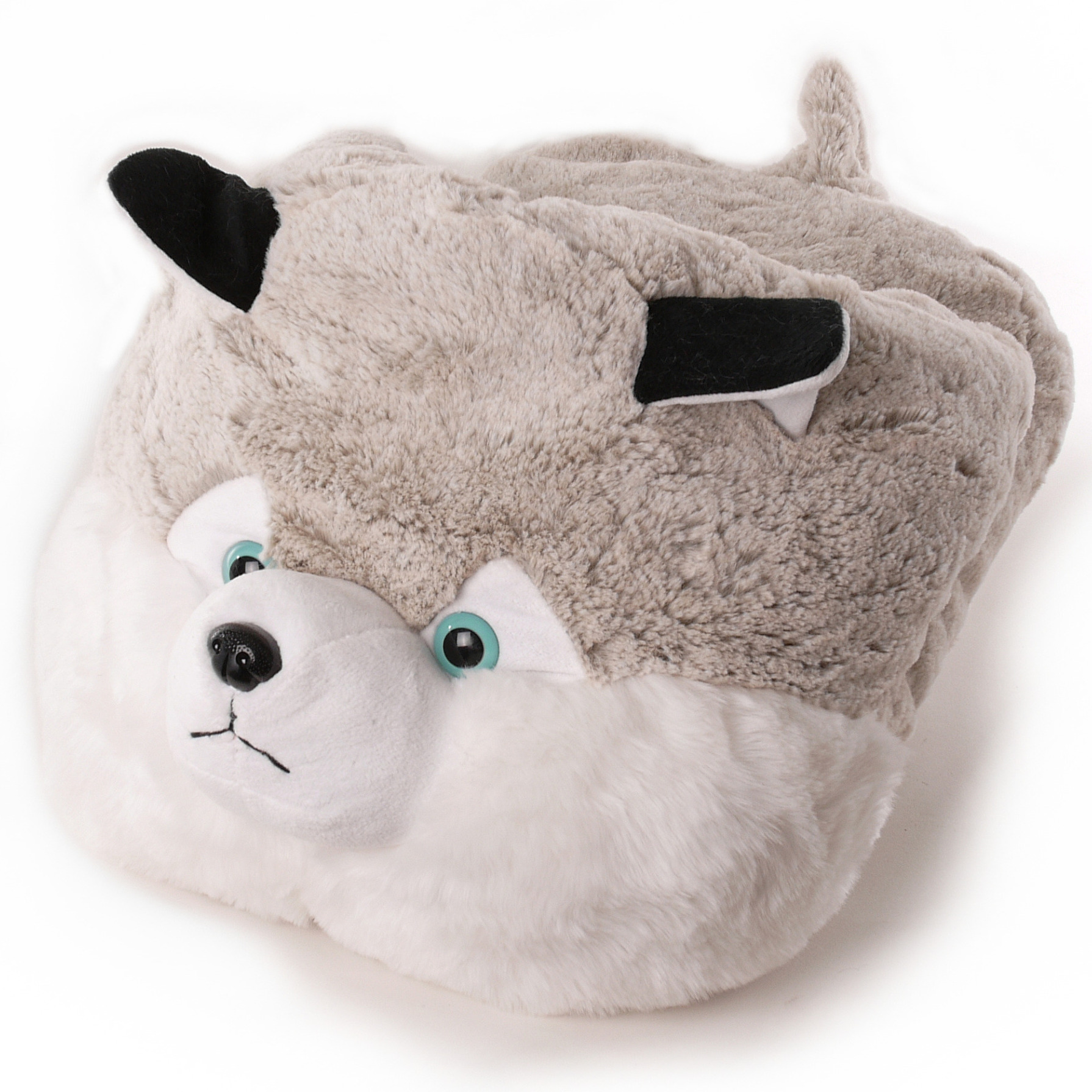 Grote husky hond voetenwarmer slof voor kinderen/dames One size -