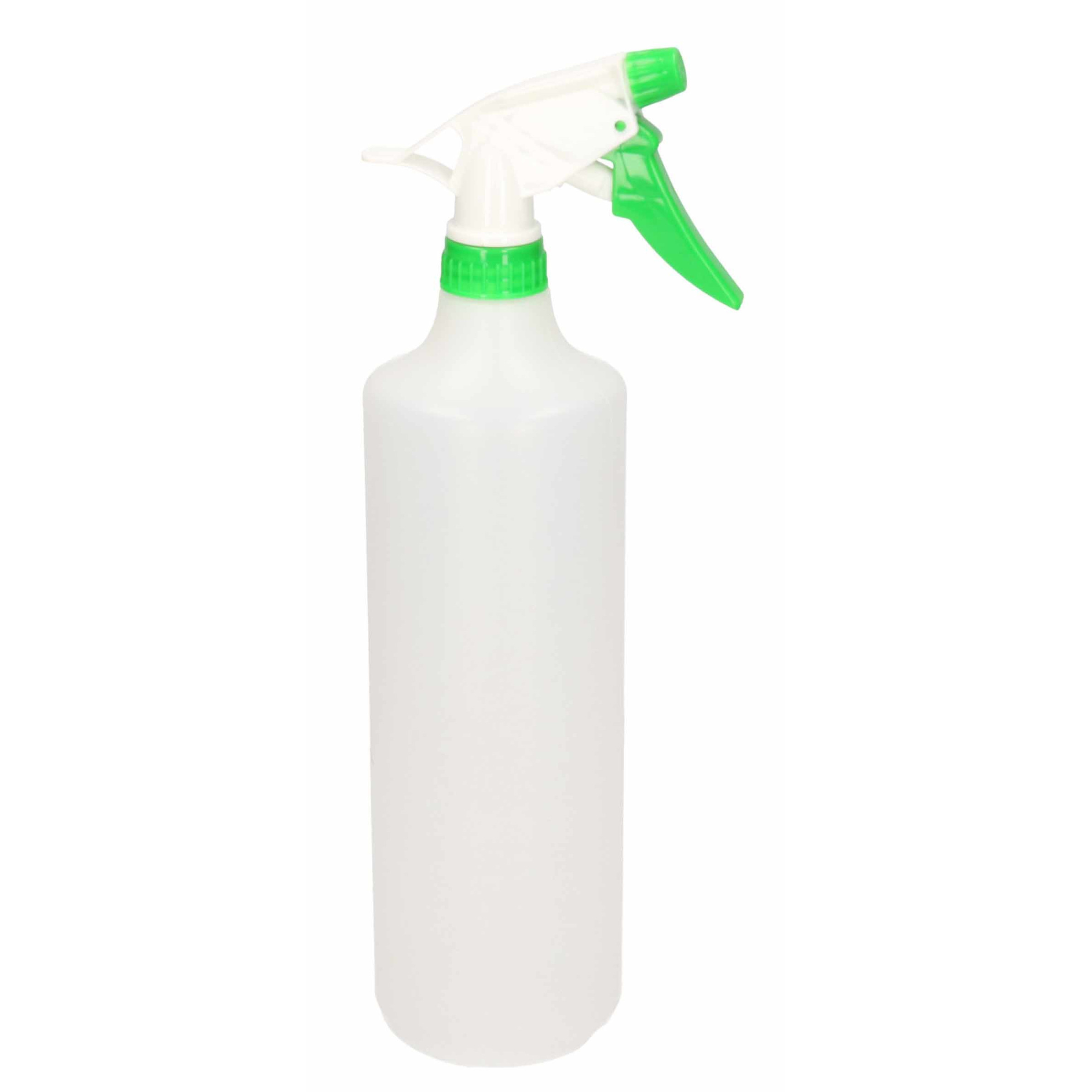 1x Waterverstuivers/plantenspuiten groen/witte spraykop 1 liter -