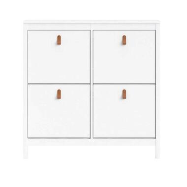 Schoenenkast Madeira - wit - 103x102x25 cm - Leen Bakker