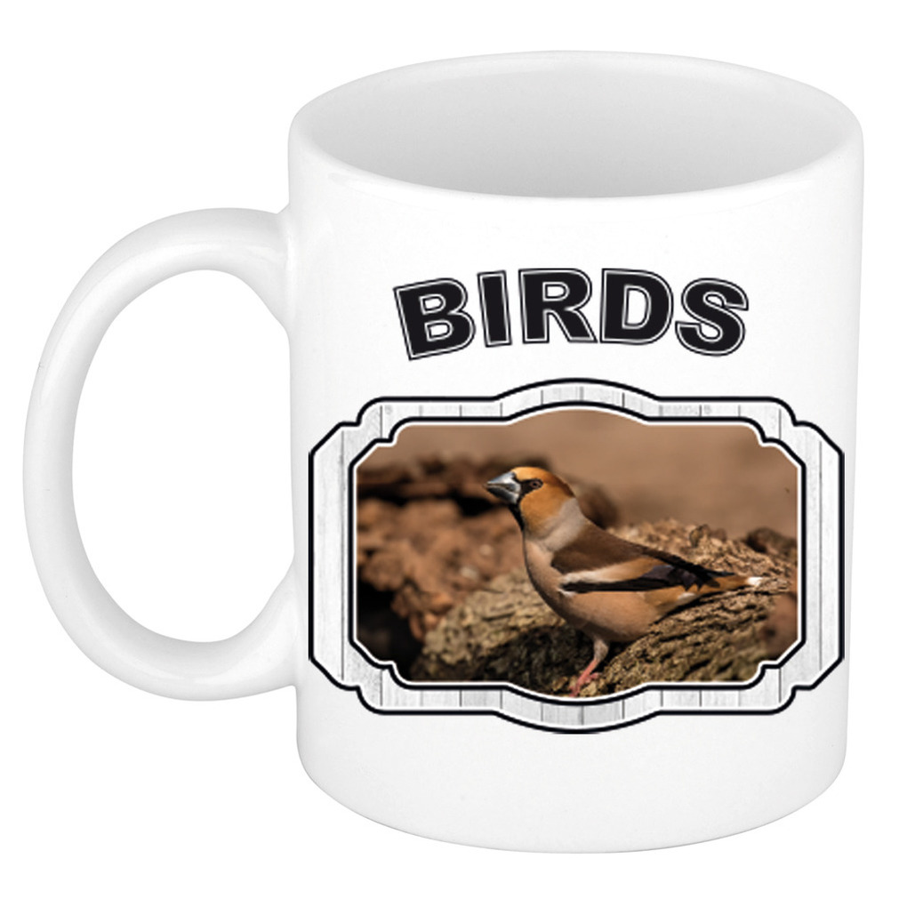 Dieren appelvink vogel beker - birds/ vogels mok wit 300 ml -