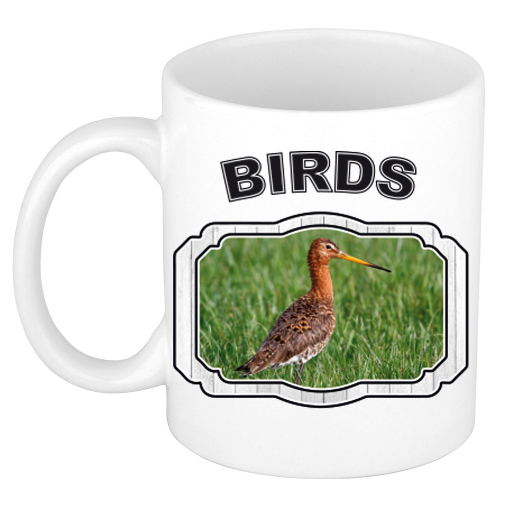 Dieren grutto vogel beker - birds/ vogels mok wit 300 ml -