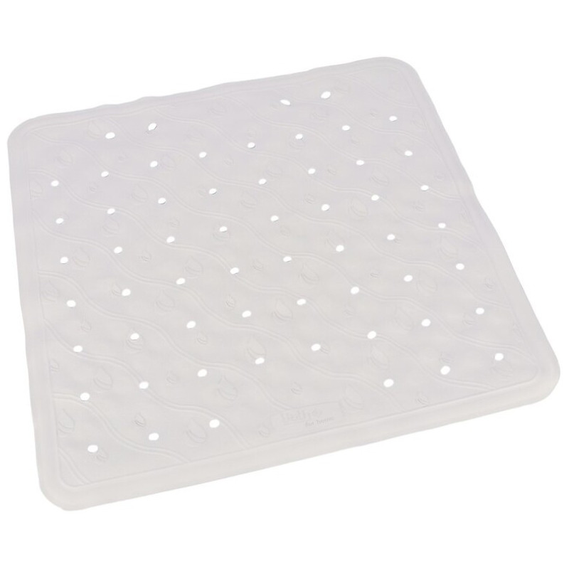 Witte anti-slip badmat/douchemat 45 x 45 cm vierkant -