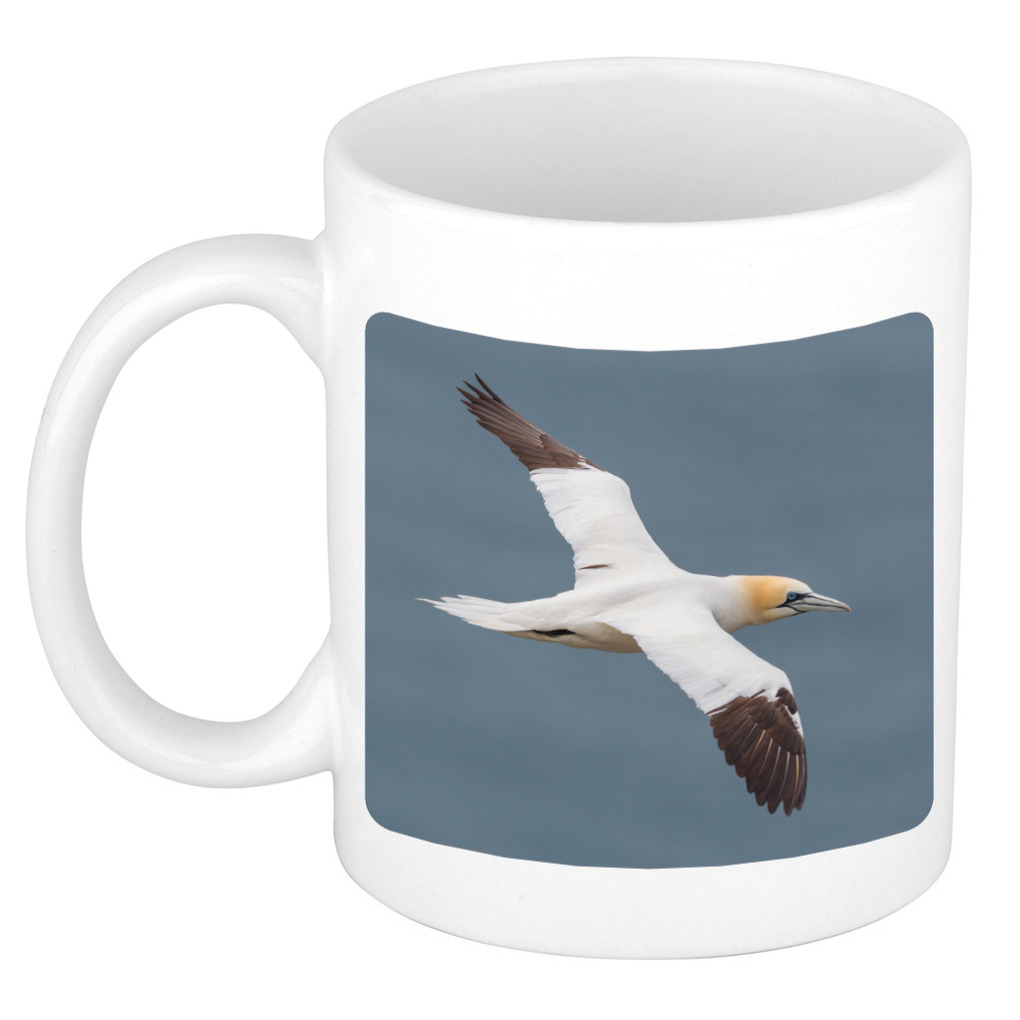 Dieren foto mok jan van gent vogel - vogels beker wit 300 ml -