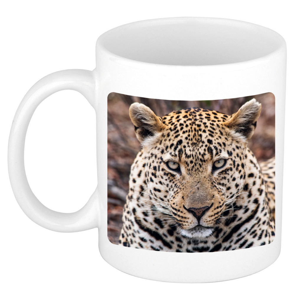 Dieren foto mok jaguar - jaguars beker wit 300 ml -