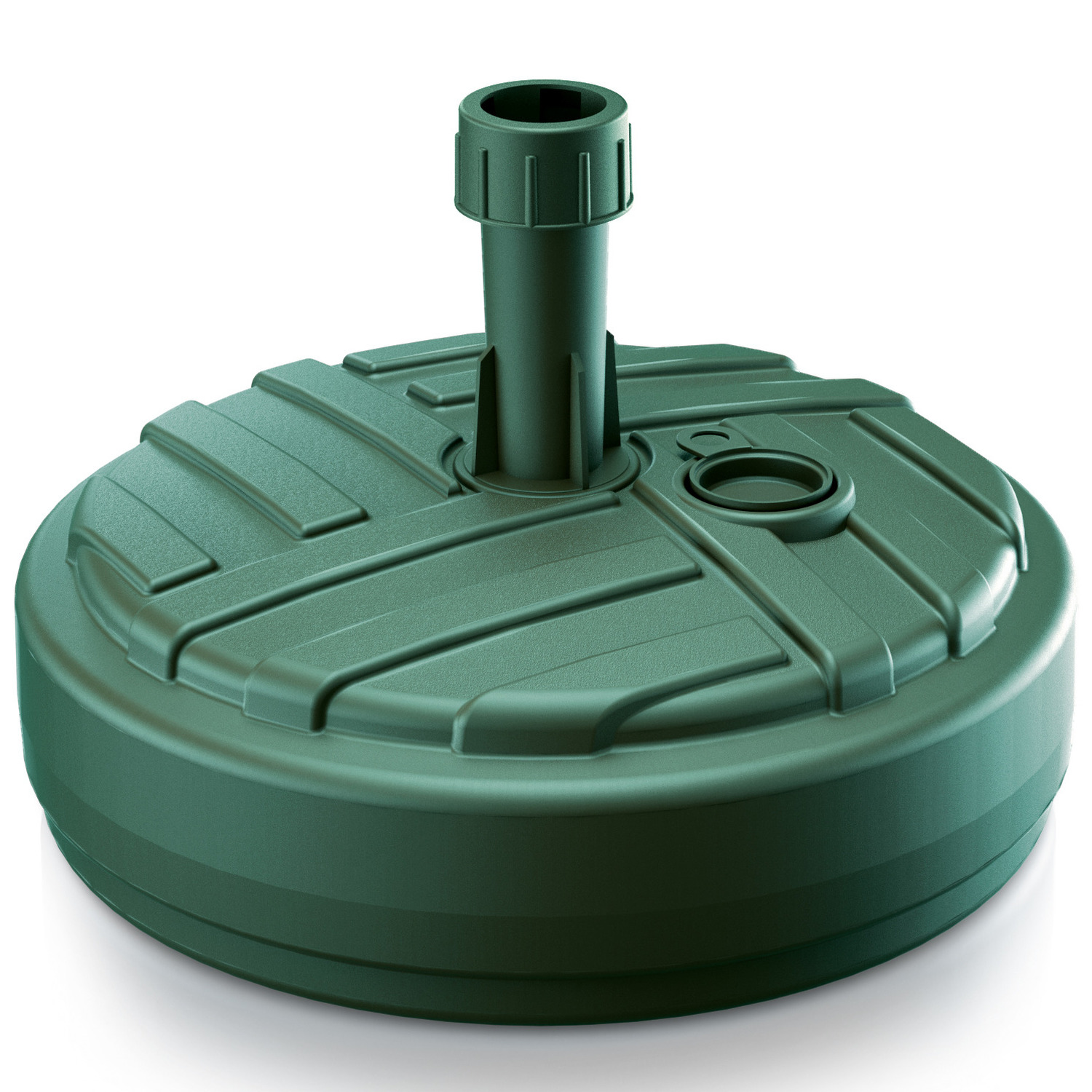 1x Stuks ronde kunststof parasolvoeten groen 10 liter -