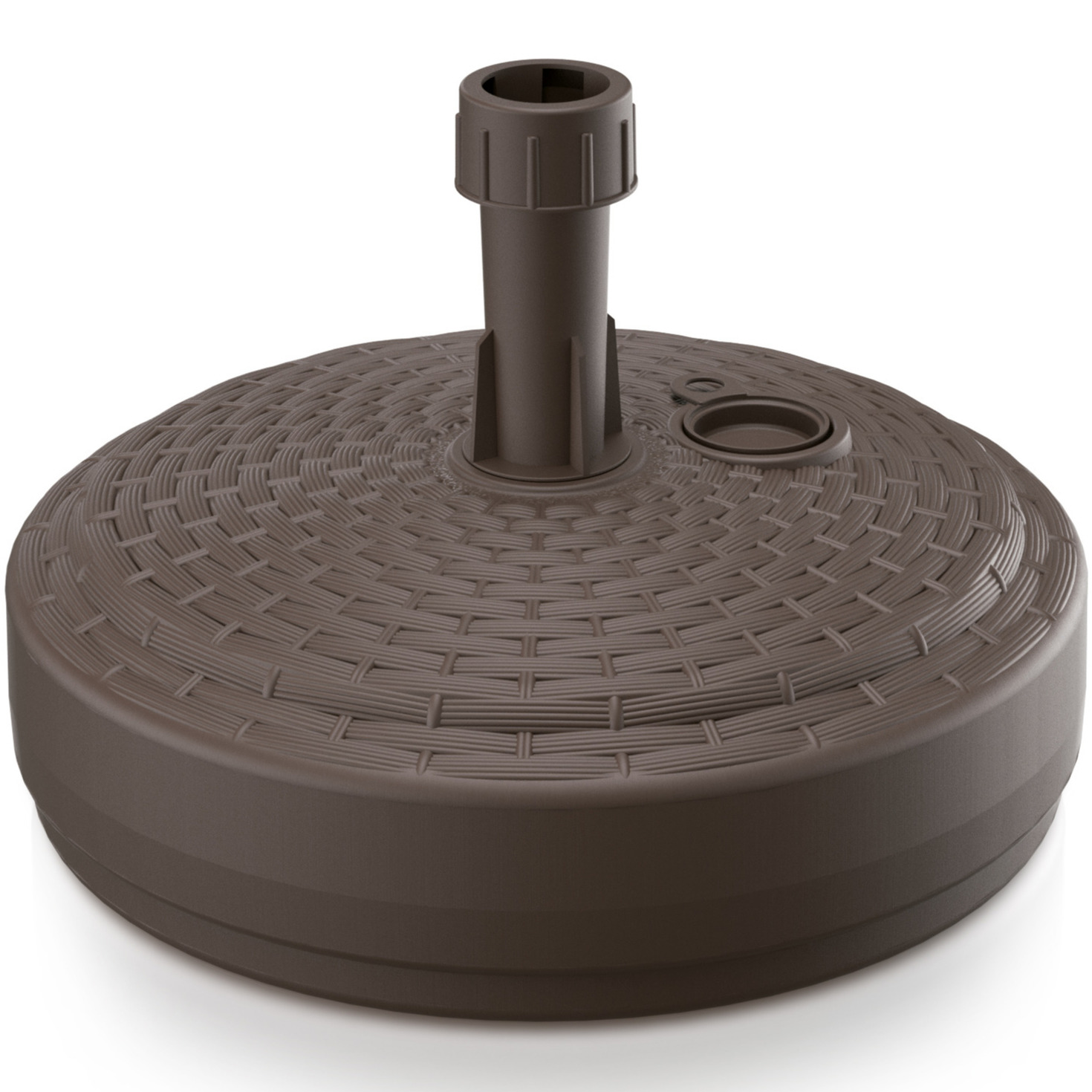 Prosperplast Parasolvoet - rond - rotan - bruin - 10L - Dia 39 cm - kunststof -