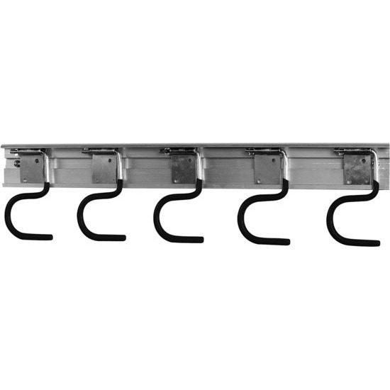 5 Stuks tuingereedschap ophanghaken op rail -