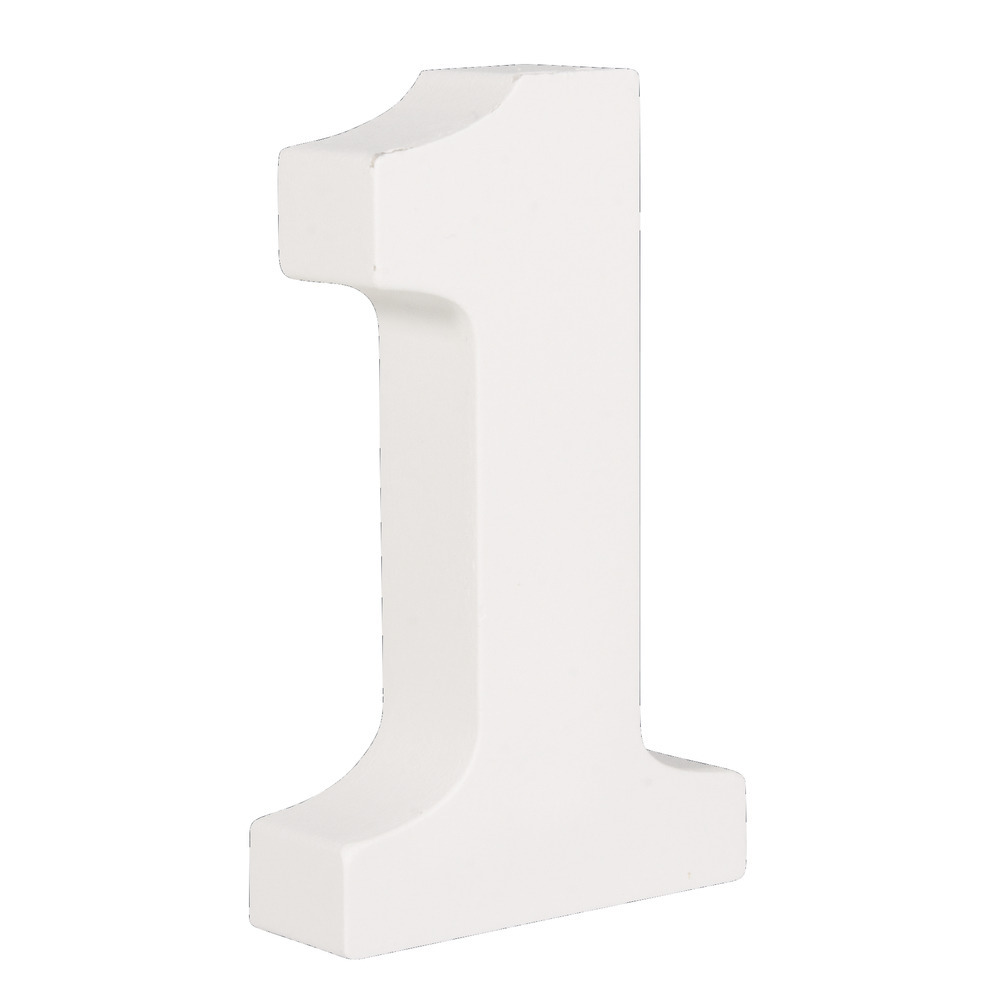 Houten hobby cijfer 1 van 11 cm -