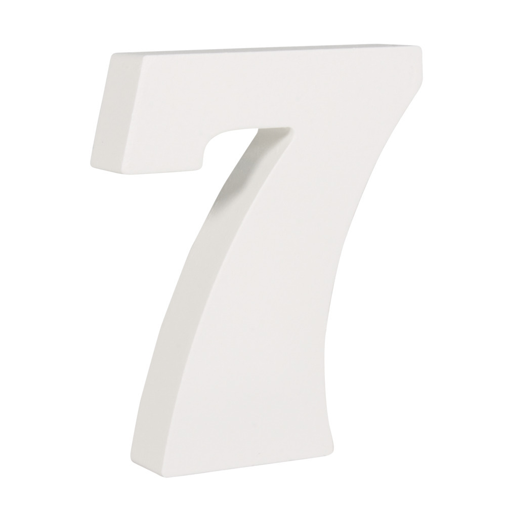 Houten hobby cijfer 7 van 11 cm -