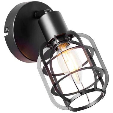 Brilliant wandlamp Spacid - zwart - Leen Bakker