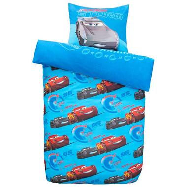 Comfort Disney kinderdekbedovertrek Cars - blauw - 140x200 cm - Leen Bakker