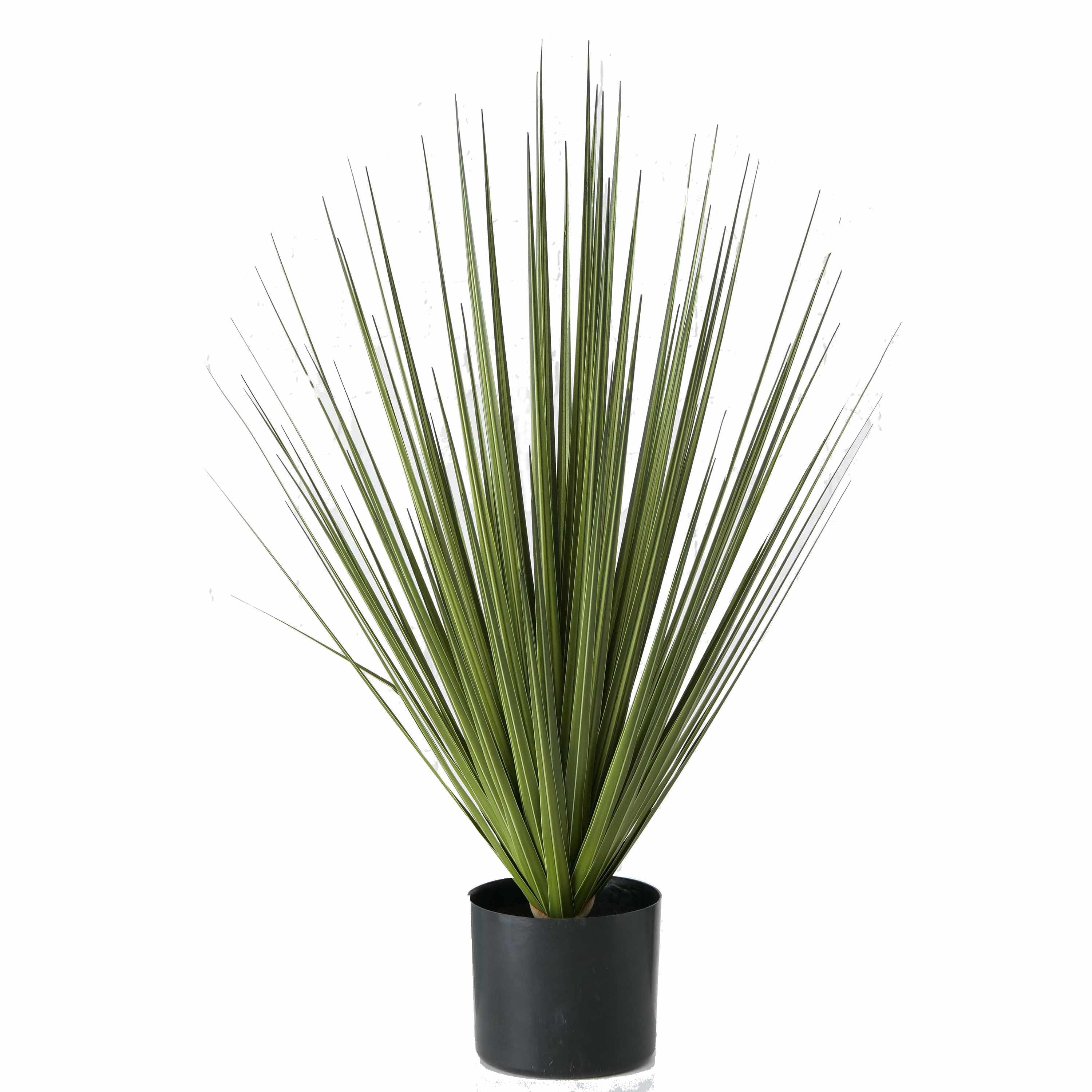 1x Groene grasplanten/kunstplanten Carex 78 cm in zwarte pot -