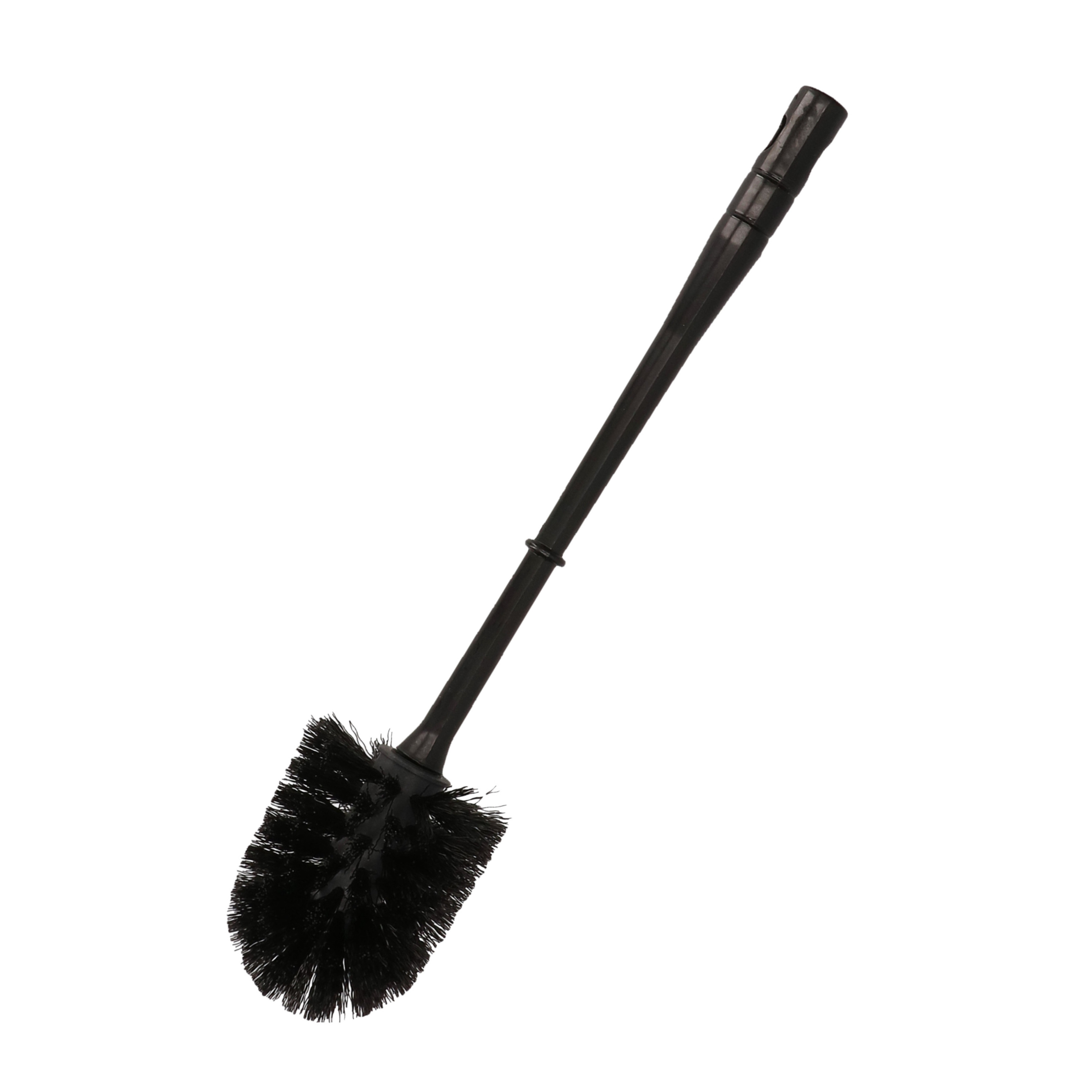 Wc/toiletborstel zwart 34 cm - kunststof - Toilet/badkameraccessoires wc-borstel -