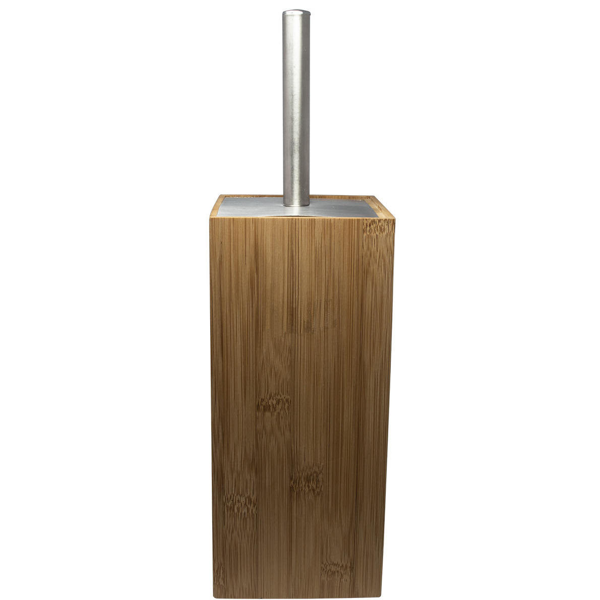 Bellatio design Toiletborstel - met houder - bamboe - 34 cm -