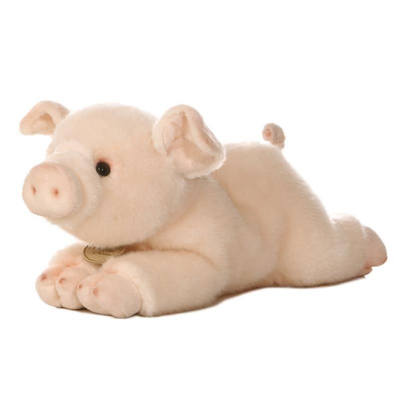 Pluche roze varken knuffel 28 cm -