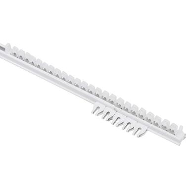 Complete set Plus uitschuifrail 260-500cm - wit - Leen Bakker