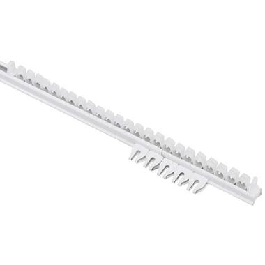 Complete set Plus uitschuifrail 210-400cm - wit - Leen Bakker
