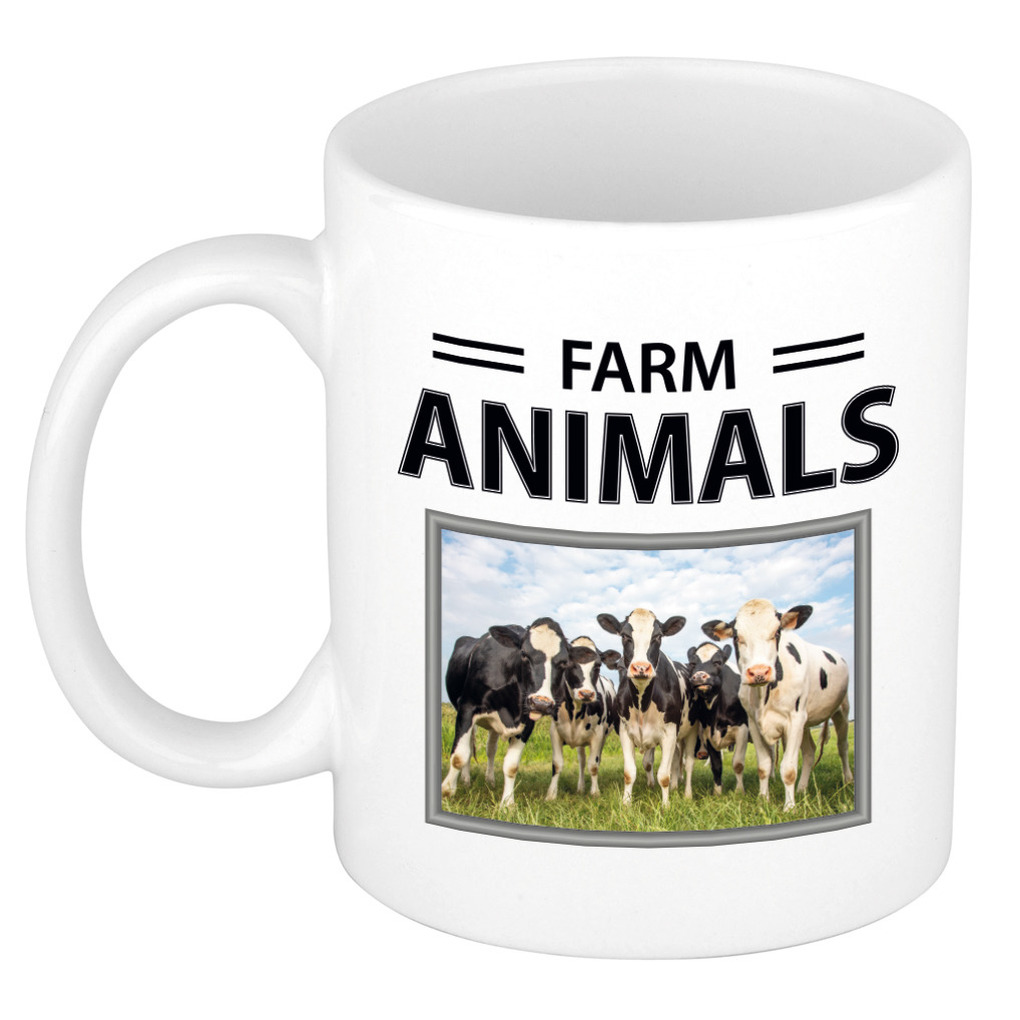 Kudde koeien mok met dieren foto farm animals -