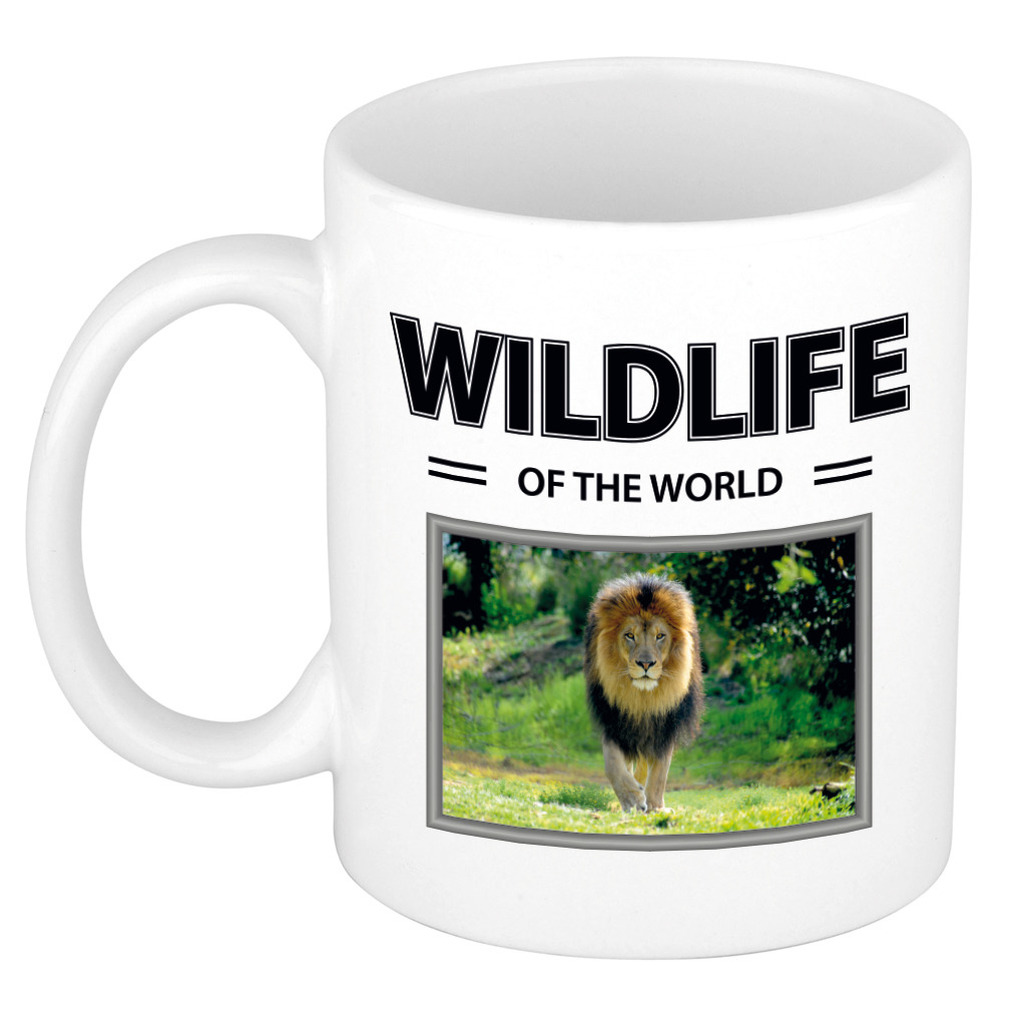 Leeuw mok met dieren foto wildlife of the world -