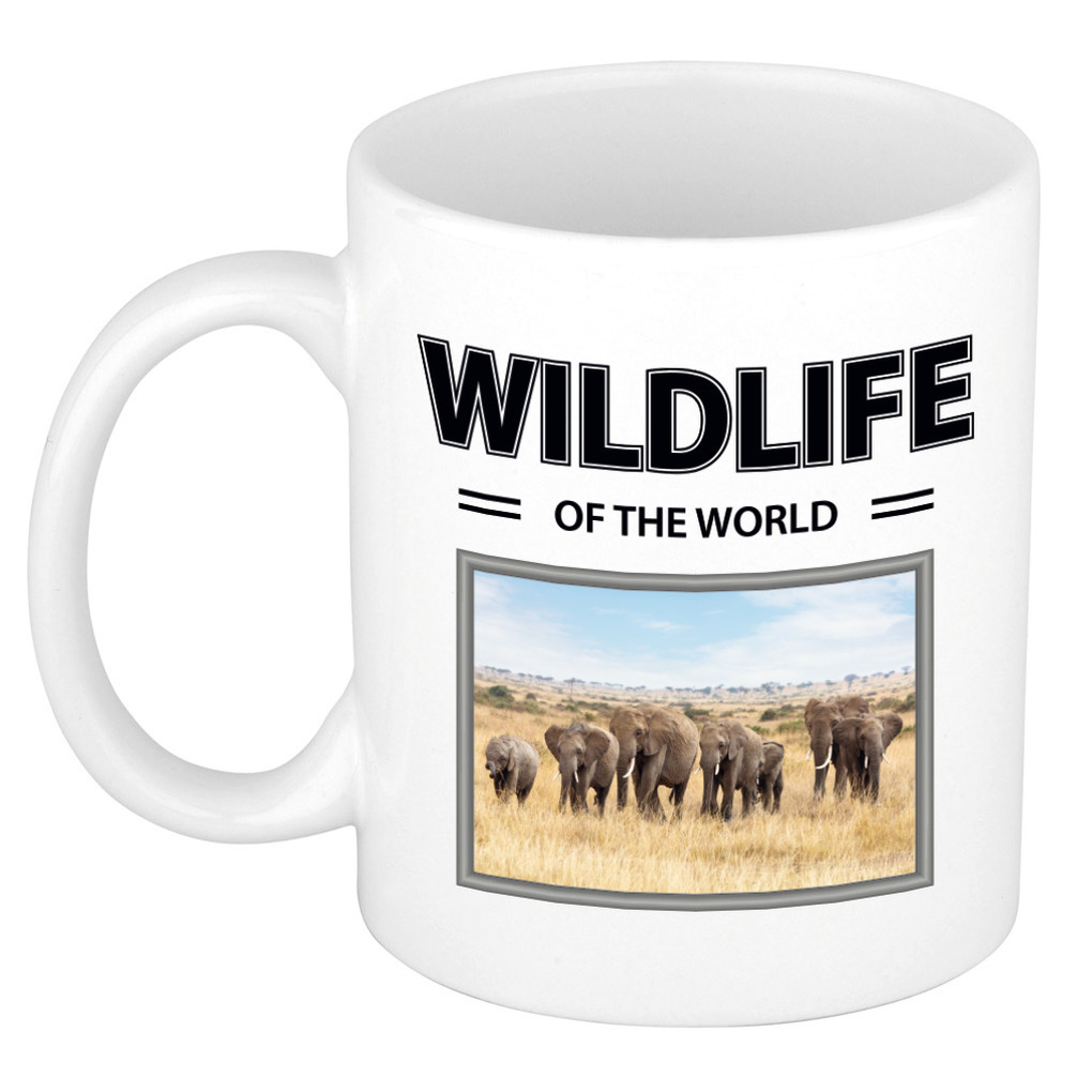 Olifant mok met dieren foto wildlife of the world -